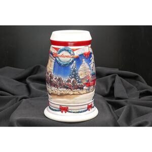 Year 2000 Budweiser Christmas Beer Stein – Limited Edition Clydesdales